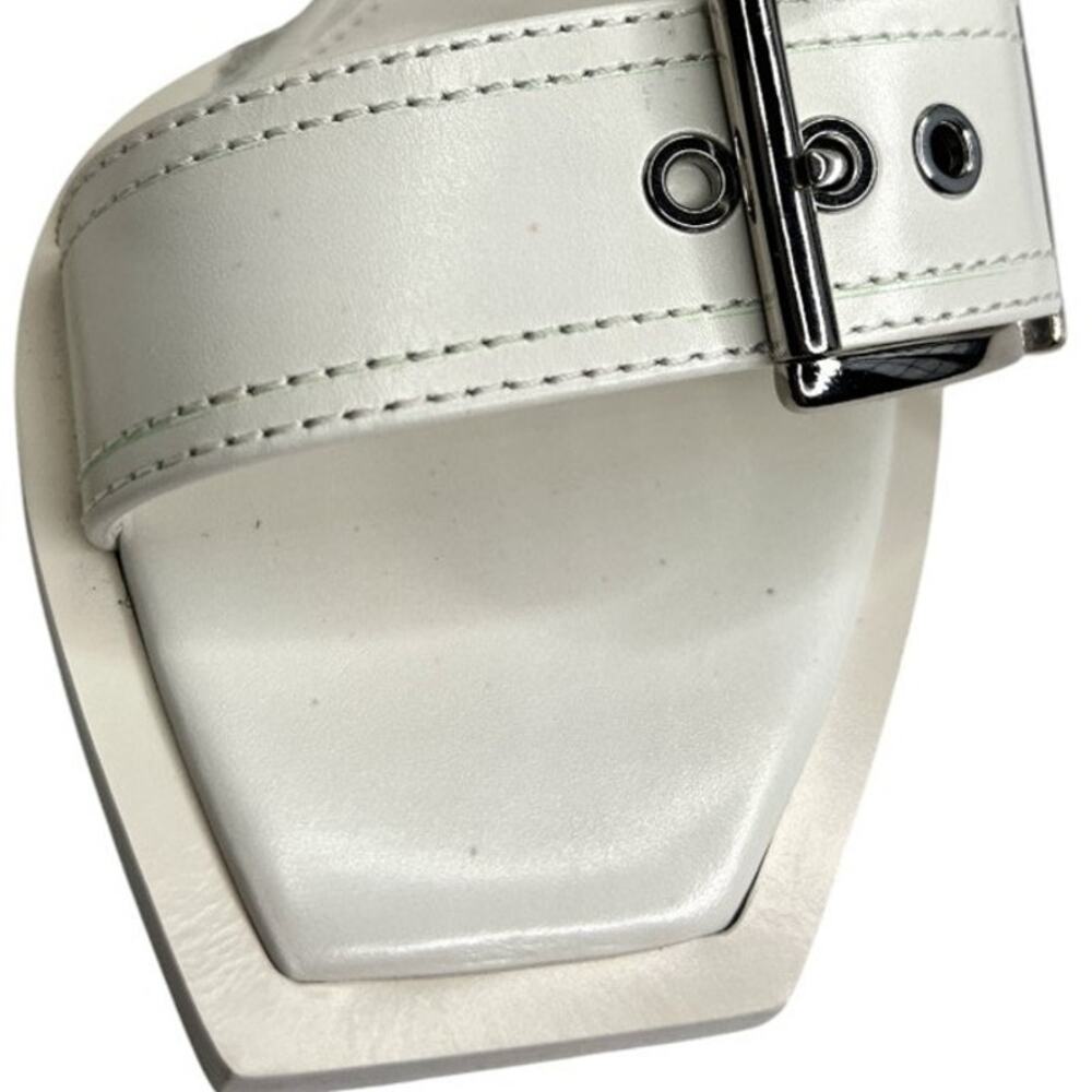 Alexander McQueen White Double Buckle Punk Mules Size IT 36 - Picture 5 of 10